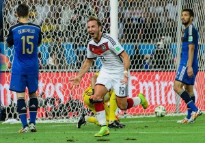 Goetze ingresó por Klose y marcó el gol que le dio la Copa del Mundo a Alemania. Foto de Matthias Hangst/Getty Images South America / Vía Zimbio 